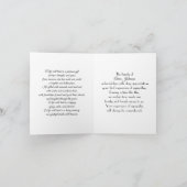 追悼のピンクのコスモスガーデン サンキューカード (内部)