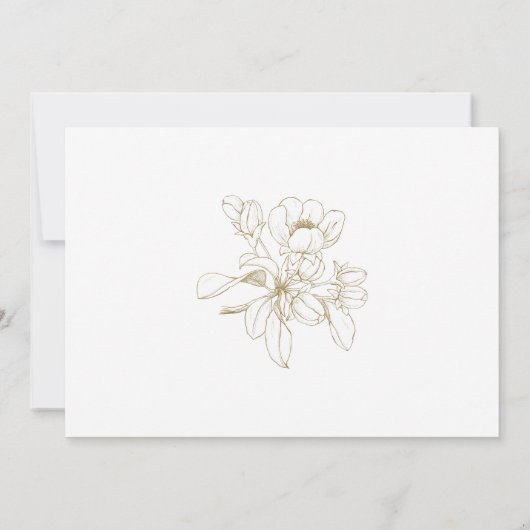 追悼のフローラを愛してエレガントいる 案内状 (裏面)