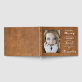 追悼の写真愛する思い出の革葬式 ゲストブック (全面)