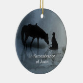 追悼の名カウボーイと馬記念 セラミックオーナメント (右)