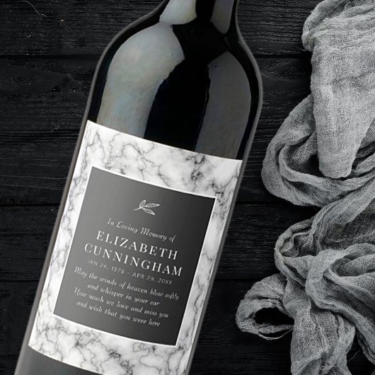 追悼の大理石を愛しモダンて ワインラベル