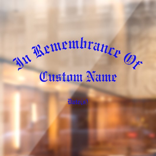 追悼の巨大なトリビュートの窓にしがみつく ウィンドウサイン (シート2)