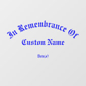 追悼の巨大なトリビュートの窓にしがみつく ウィンドウサイン (シート)