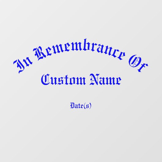 追悼の巨大なトリビュートの窓にしがみつく ウィンドウサイン (シート)