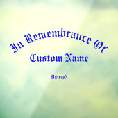 追悼の巨大なトリビュートの窓にしがみつく ウィンドウサイン (シート3)