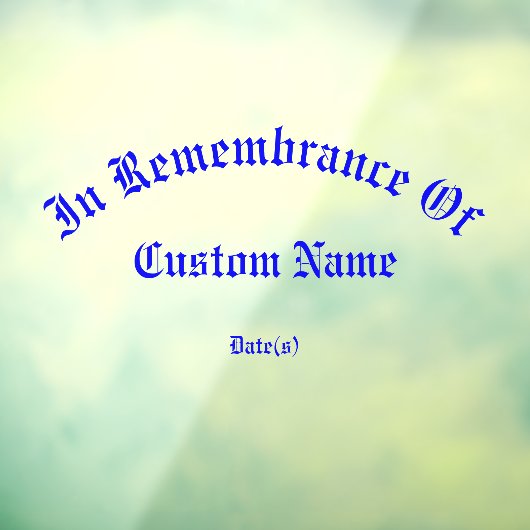 追悼の巨大なトリビュートの窓にしがみつく ウィンドウサイン (シート3)