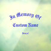 追悼の巨大なトリビュートの窓にしがみつく ウィンドウサイン (シート3)