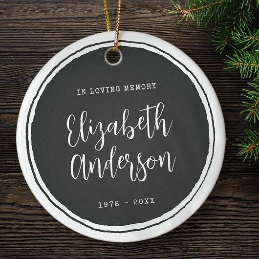 追悼の念を抱いてシンプルモダンいる セラミックオーナメント