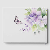 追悼の思いを込めて パープルの花 1枚の写真 ゲストブック (裏面)
