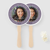 追悼の思い出のエレガント写真クラシック ハンドファン (正面&裏面)