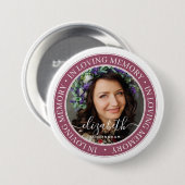 追悼の思い出のエレガント写真クラシック 缶バッジ (正面&裏面)