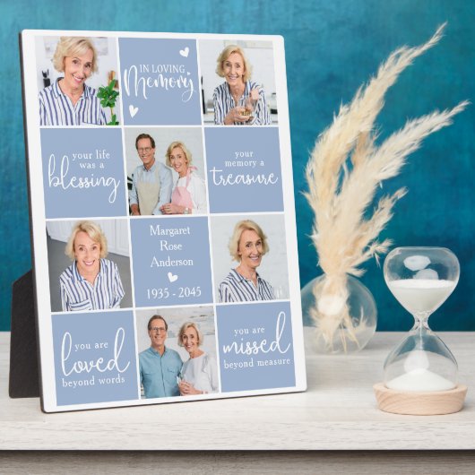 追悼の思い出のカスタム6数々の写真 フォトプラーク (側面)