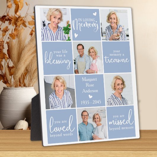 追悼の思い出のカスタム6数々の写真 フォトプラーク
