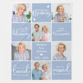 追悼の思い出のカスタム6数々の写真 フリースブランケット (正面)