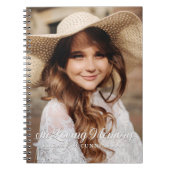 追悼の思い出のクラシック写真エレガント ノートブック (正面)