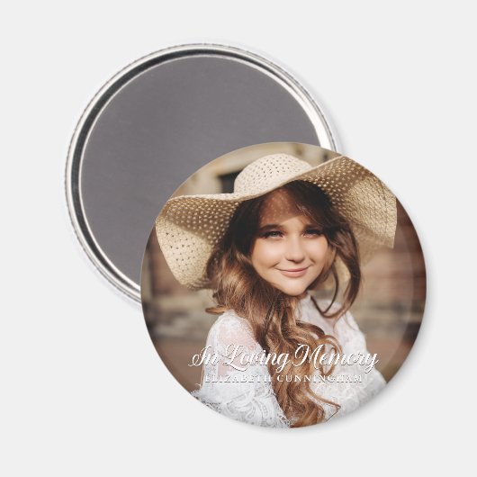 追悼の思い出のクラシック写真エレガント マグネット (正面/裏面)