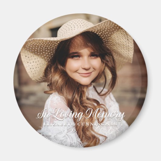 追悼の思い出のクラシック写真エレガント マグネット (正面)