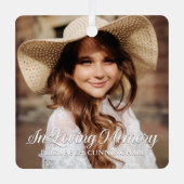 追悼の思い出のクラシック写真エレガント メタルオーナメント (正面)