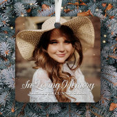 追悼の思い出のクラシック写真エレガント メタルオーナメント