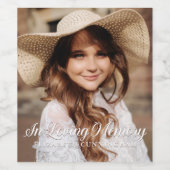 追悼の思い出のクラシック写真エレガント ワインラベル (シングルラベル)