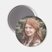 追悼の思い出のクラシック写真エレガントMa マグネット (正面/裏面)