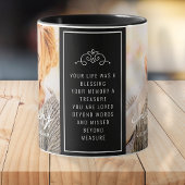 追悼の思い出のシンプル写真エレガント マグカップ