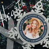 追悼の思い出のモダン写真カスタム スノーフレークピューターオーナメント