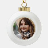 追悼の思い出の写真モダンエレガント セラミックボールオーナメント (正面)