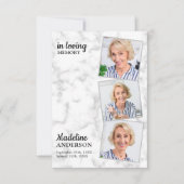 追悼の思い出3写真葬儀悔やみや弔慰 サンキューカード (正面)