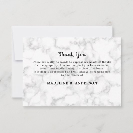 追悼の思い出3写真葬儀悔やみや弔慰 サンキューカード (裏面)