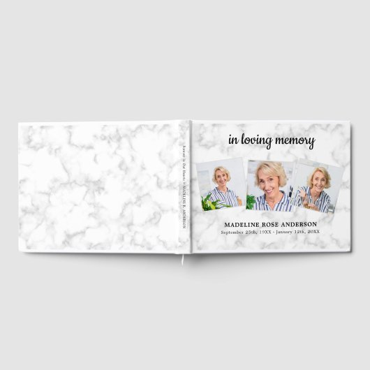 追悼の思い出3写真記念お葬式 ゲストブック (全面)