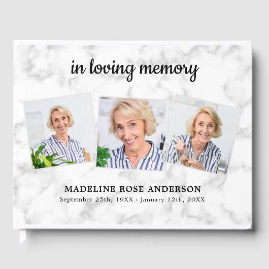 追悼の思い出3写真記念お葬式 ゲストブック (正面)