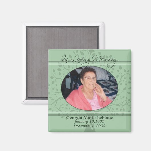 追悼の思い出/思い出のカスタムカード マグネット (正面/裏面)