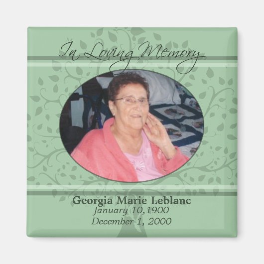 追悼の思い出/思い出のカスタムカード マグネット (正面)