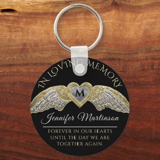 追悼の意を表すモノグラム記念碑 キーホルダー (正面)