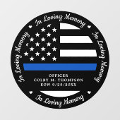 追悼の意を表す落ちた警察官 ウィンドウサイン (シート)