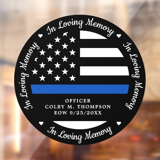 追悼の意を表す落ちた警察官 ウィンドウサイン (シート2)