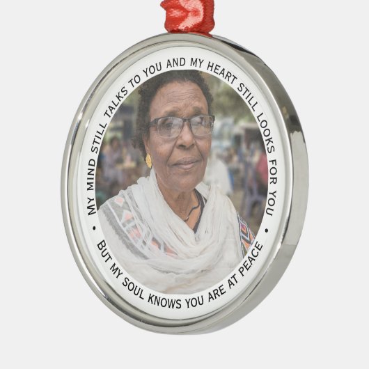 追悼の意を表す記念記念の記念 メタルオーナメント (左)