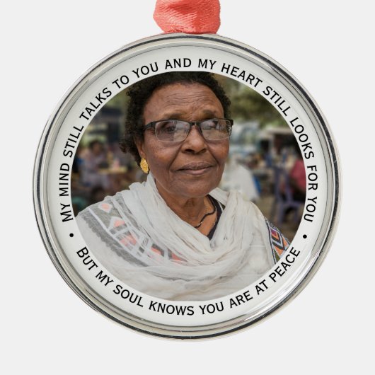 追悼の意を表す記念記念の記念 メタルオーナメント (正面)