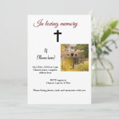 追悼の意を込めて写真追悼式の招待状を送る 招待状 (スタンド正面)