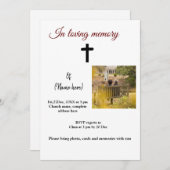 追悼の意を込めて写真追悼式の招待状を送る 招待状 (正面/裏面)