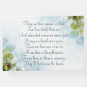 追悼の意を込めて ゲストブック (裏面)