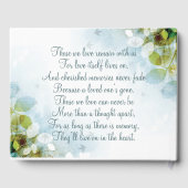 追悼の意を込めて ゲストブック (裏面)