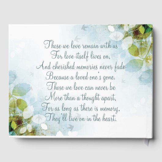 追悼の意を込めて ゲストブック (裏面)