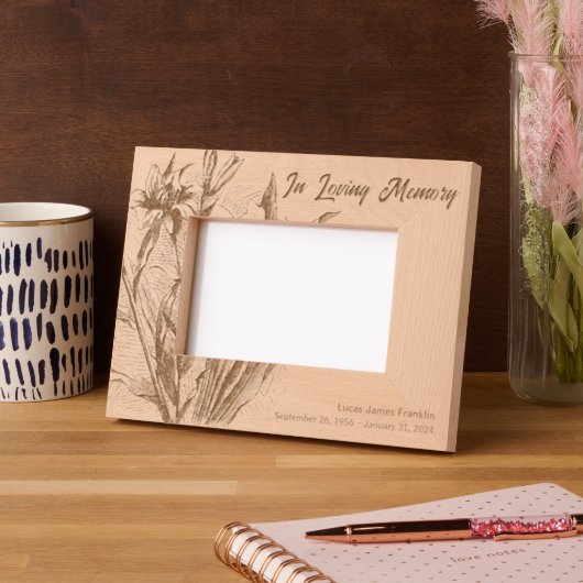 追悼の意を込めて レーザー彫刻フレーム (左)
