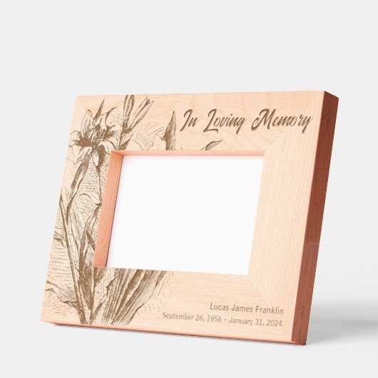 追悼の意を込めて レーザー彫刻フレーム (左)