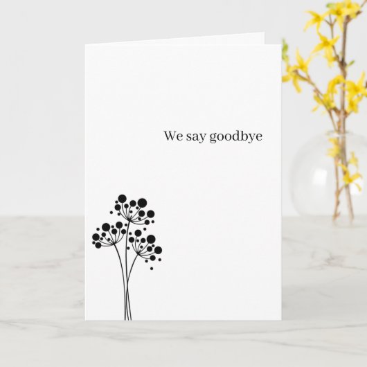 追悼の意 – 弔意04 カード (黄色い花)