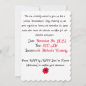 追悼の日招待状 招待状 (裏面)