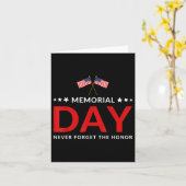 追悼の日 忘れない 大切な退役軍人の恋人たち カード (黄色い花)