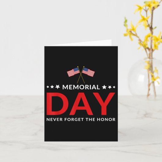 追悼の日 忘れない 大切な退役軍人の恋人たち カード (黄色い花)